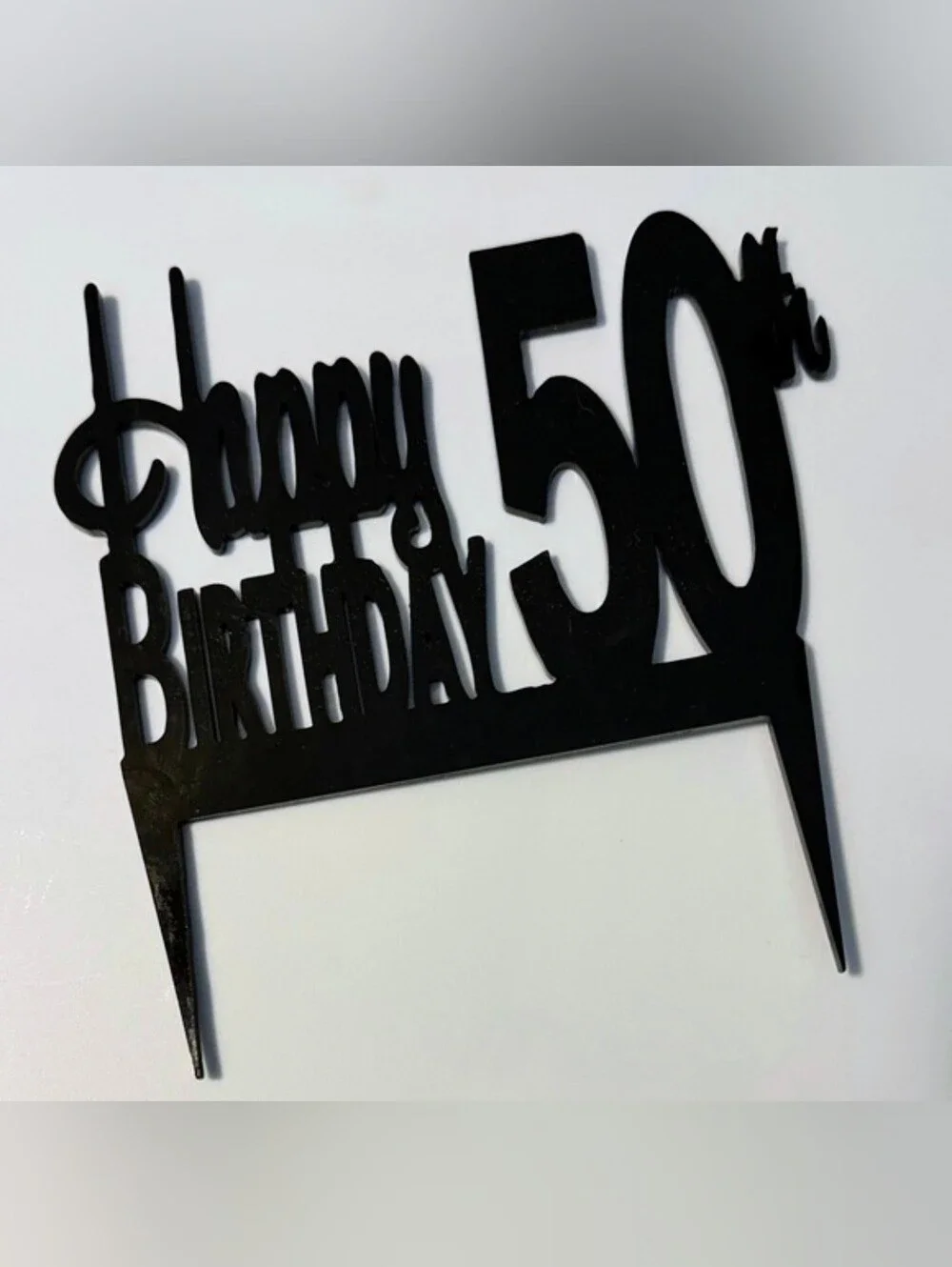 Acrylic Cake Topper 🎂🖤 50th Birthday 🖤🎂 5
